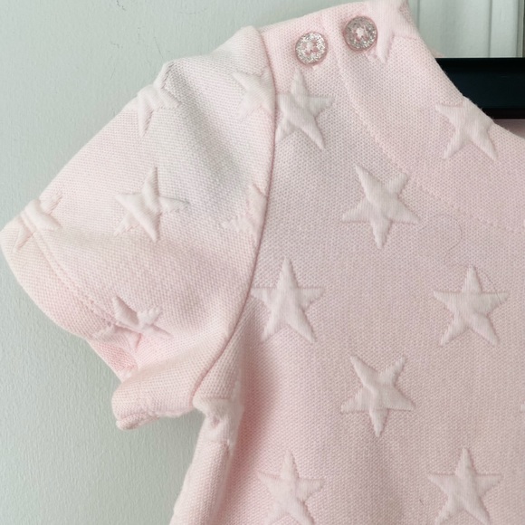 Gymboree Girls Pale Pink Star Textured Dress, Size 5T - Picture 2 of 7